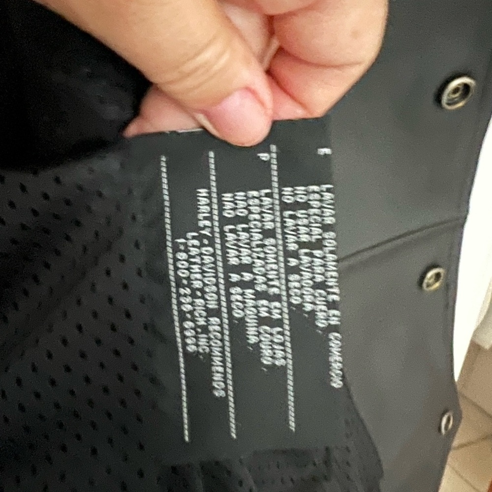 Harley Davidson black leather vest